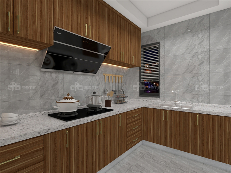 寧靜致遠(yuǎn)的新中式整木定制案例效果圖(圖5) 整木定制新中式效果圖