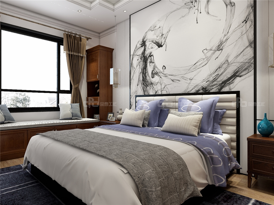 輕奢新中式風格效果圖,整木定制極簡新中式(圖12) 輕奢新中式風格效果圖,整木定制極簡新中式(圖12)