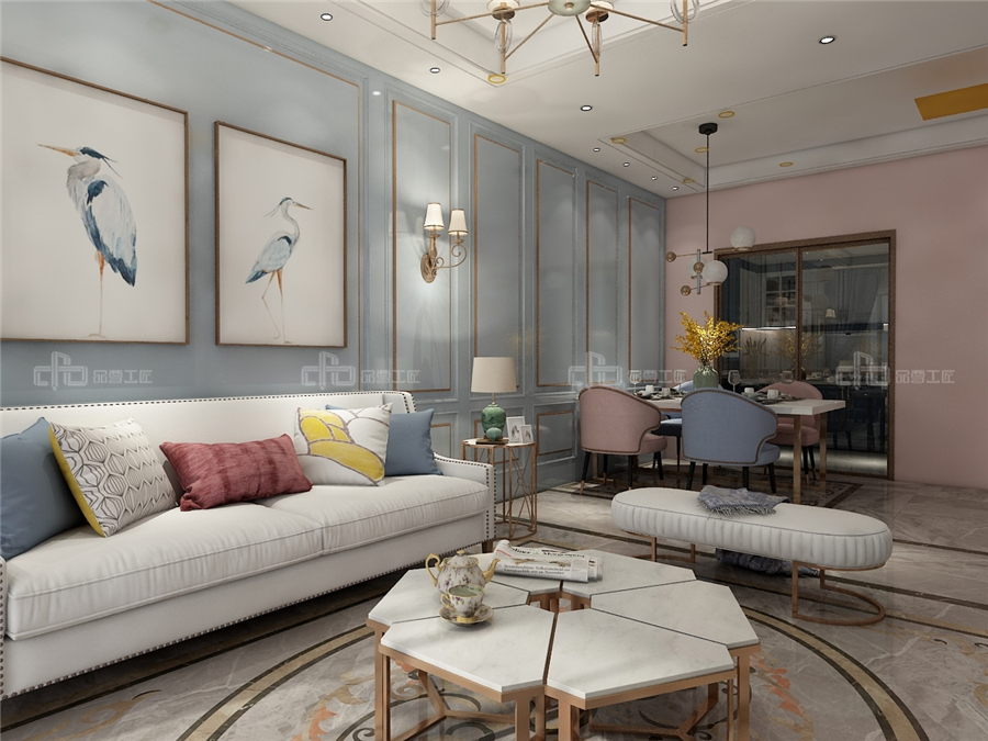 120㎡整木定制美式輕奢設計,享受小資情調的藝術(圖4) 120㎡整木定制美式輕奢設計,享受小資情調的藝術(圖4)