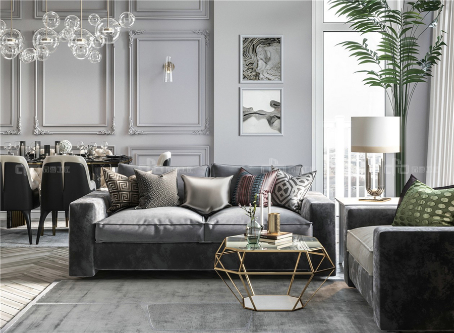 整木定制黑白灰簡(jiǎn)歐裝修效果圖賞析(圖3) 整木定制黑白灰簡(jiǎn)歐裝修效果圖賞析(圖3)