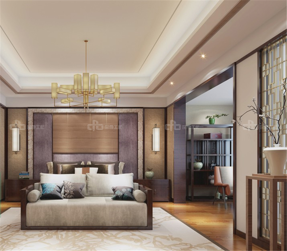 整木定制新中式裝修風格 別墅高清效果圖(圖12) 整木定制新中式裝修風格 別墅高清效果圖(圖12)