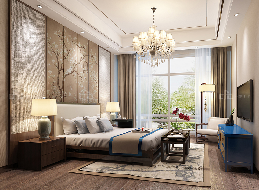 整木定制花鳥古韻新中式風格,別墅全屋效果圖(圖5) 整木定制花鳥古韻新中式風格,別墅全屋效果圖(圖5)