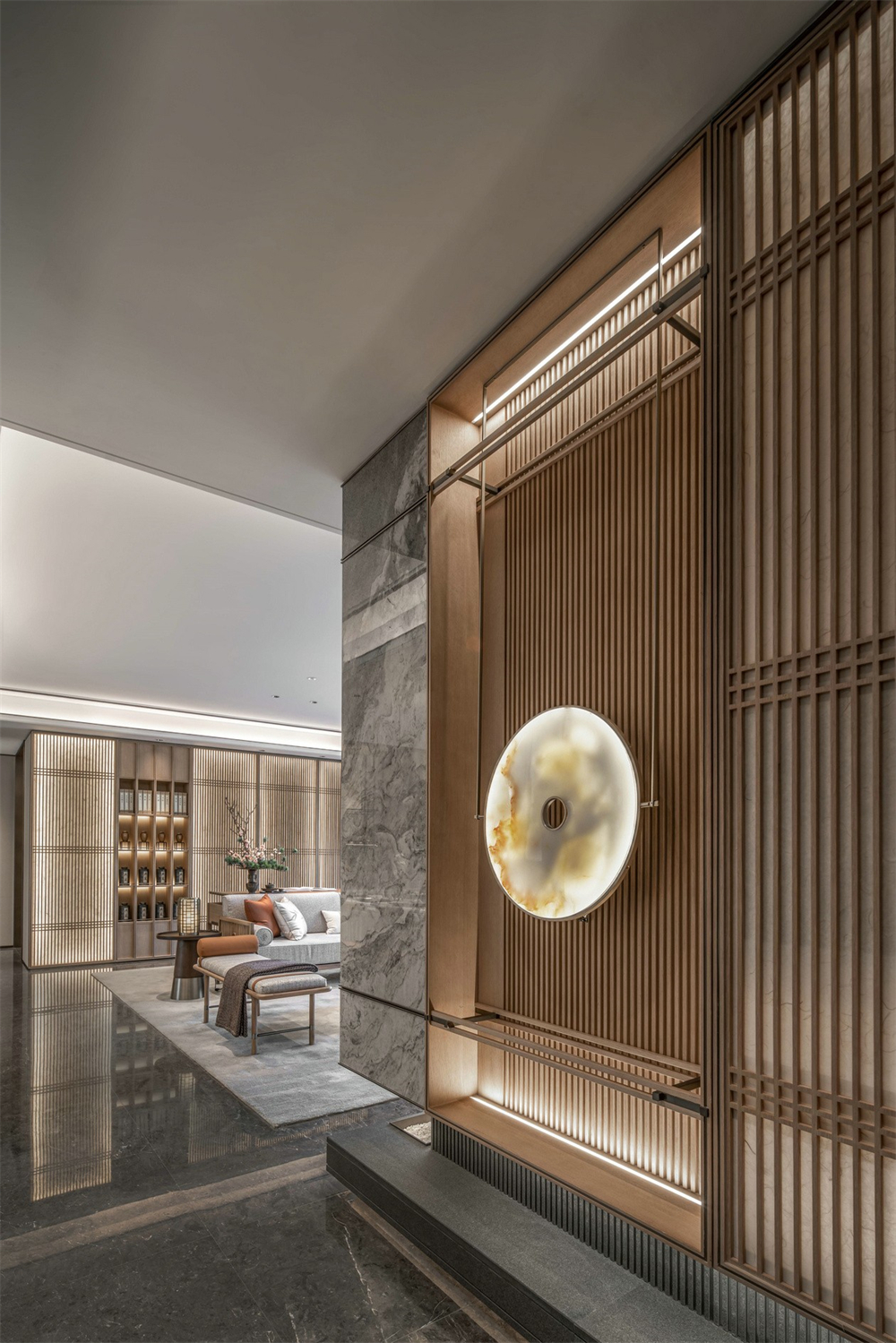 整木定制新中式風格，125㎡樣板房賞析(圖3)