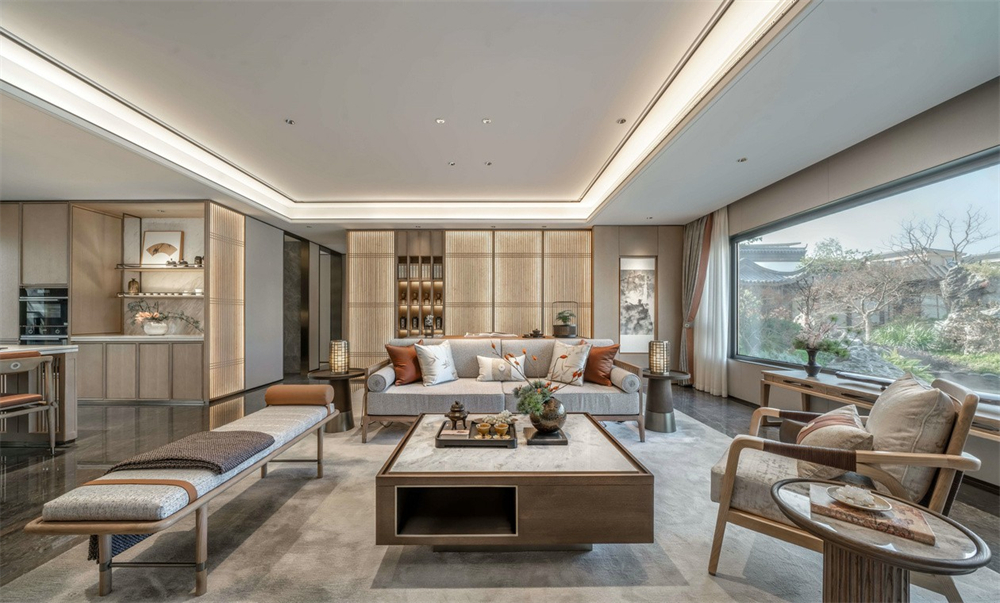 整木定制新中式風格，125㎡樣板房賞析(圖9)