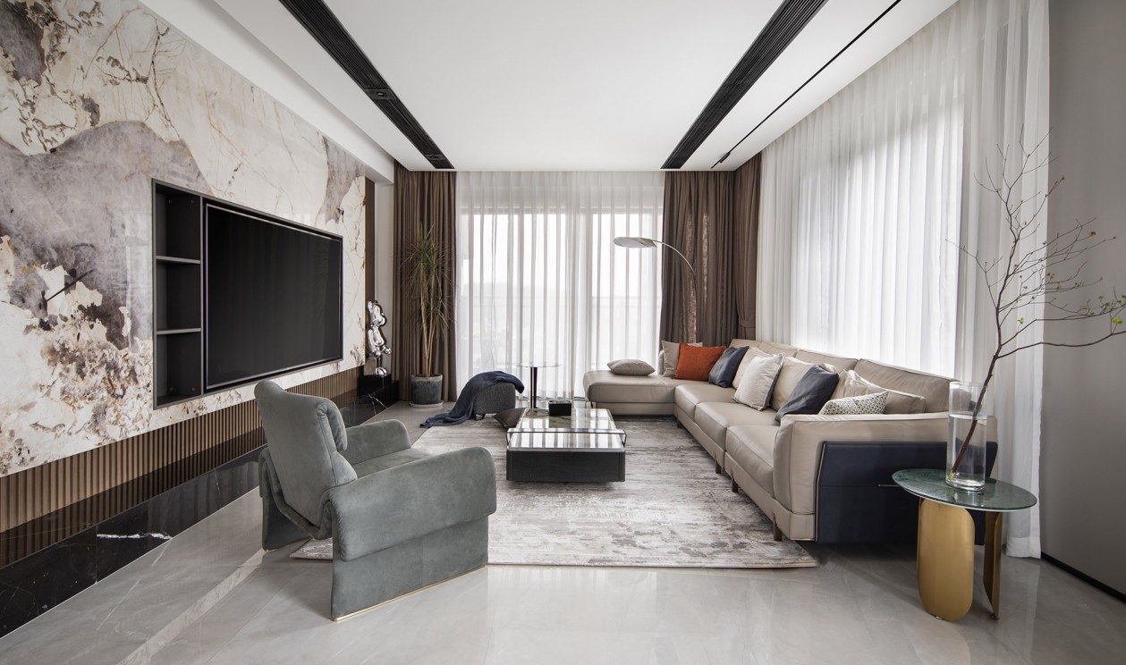 228㎡全屋定制大平層,現代極簡風格設計案例(圖1) 0.jpg