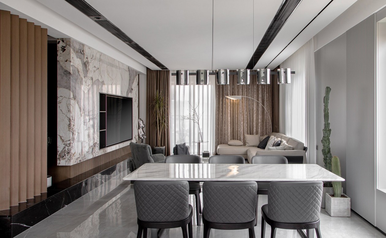 228㎡全屋定制大平層,現代極簡風格設計案例(圖3) 2.jpg