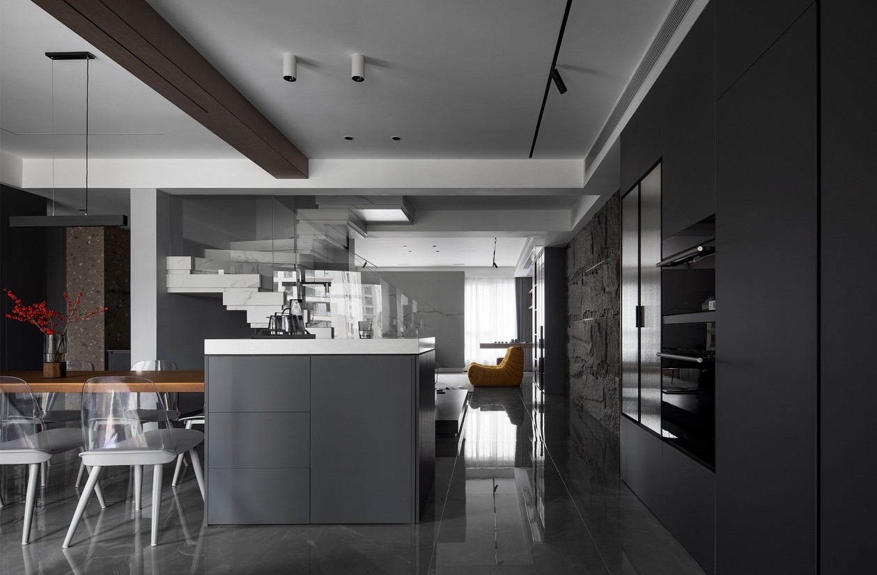 138㎡整木定制復式,現代極簡輕奢高級灰(圖4) 4.jpg