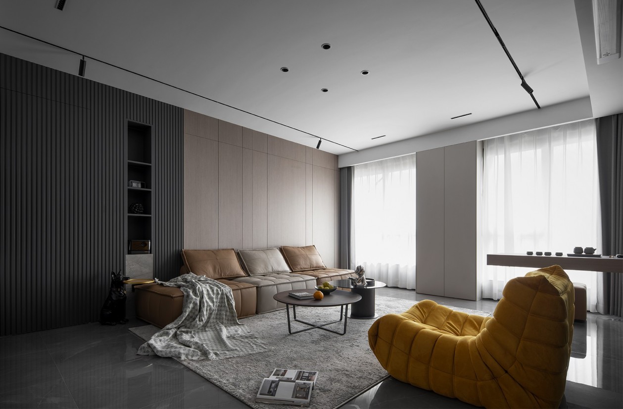 138㎡整木定制復式,現代極簡輕奢高級灰(圖8) 8.jpg